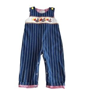 Lil Cactus Smocked Football Turkey's Thanksgiving Longall 2T